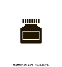 pill bottle icon. sign design