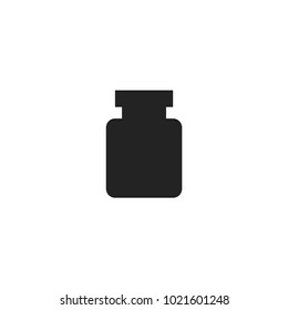 pill bottle icon. sign design