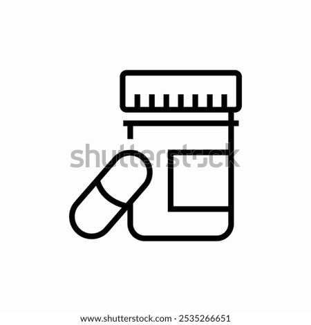 pill bottle icon sign vector