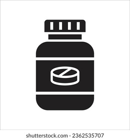 pill bottle icon simple design art eps 10