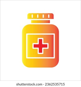 pill bottle icon simple design art eps 10
