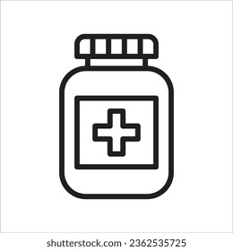 pill bottle icon simple design art eps 10
