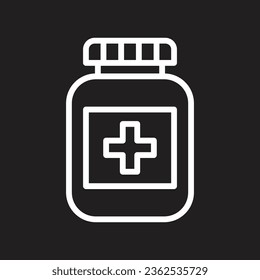 pill bottle icon simple design art eps 10