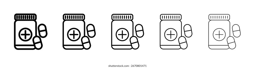 Ilustración de Arte vectorial de icono de botella de píldora