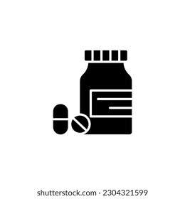 Pill Bottle icon vector design templates isolated on white background