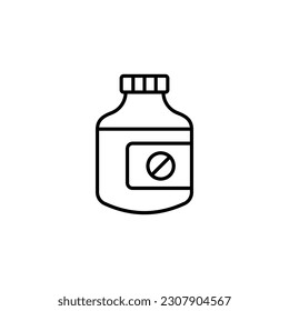 Pill Bottle icon vector design templates isolated on white background