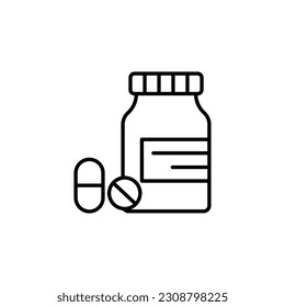 Pill Bottle icon vector design templates isolated on white background