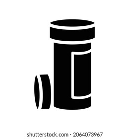 Pill Bottle Icon Vector On Trendy Design.
