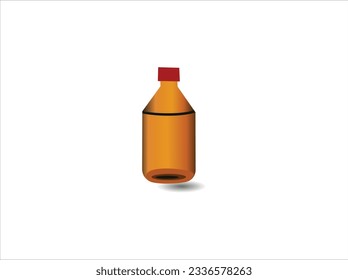 Pill bottle isolated icon on white background. Pill bottle for capsules. Medical container. Flat style vector illustration.