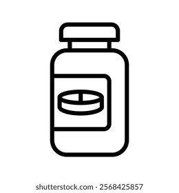 Pill Bottle line icon , vector, pixel perfect, illustrator file