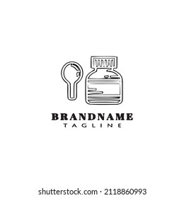 pill bottle logo icon design modern vector illustration