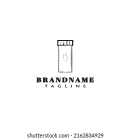 pill bottle logo icon design modern vector illustration