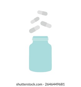 Pill Bottle Pop Icon vector