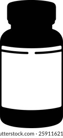 Pill Bottle Silhouette Vector Look