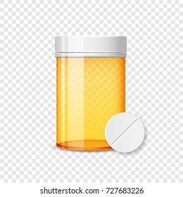 Pill bottle vector design.