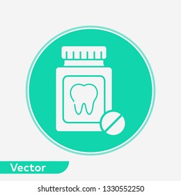 Pill bottle vector icon sign symbol