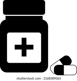 pill bottles in black and white capsules