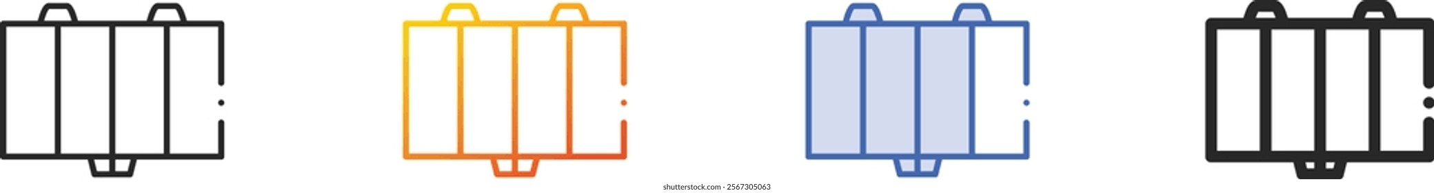 pill box icon.Thin Linear, Gradient, Blue Stroke and bold Style Design Isolated On White Background