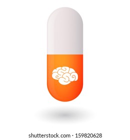 Pill with a brain icon