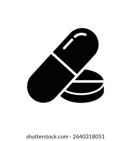 Pill and Capsule Duo Medical Medicine Healthcare Pharmaceutical Icon