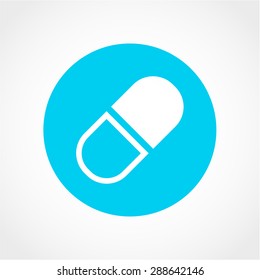 Pill Capsule Icon Isolated on White Background