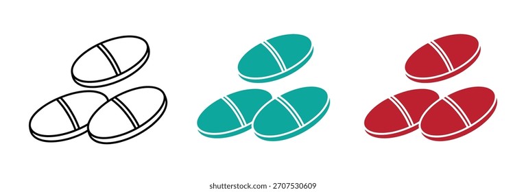 Pill capsule icon. Tablet icon. Pills capsules icon in flat style. Tablet icon vector illustration isolated on white background.