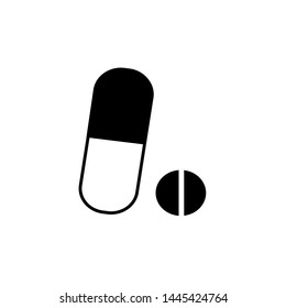Pill and Capsule Icon vector
