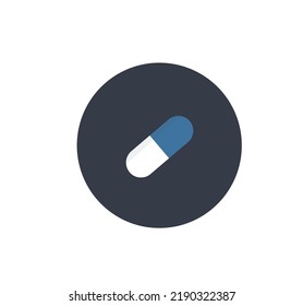 Píldora del vector del icono de la cápsula. Concepto de medicina y farmacia.