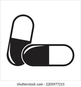 pill and capsule icon vector design template
