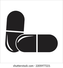 pill and capsule icon vector design template