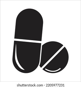 pill and capsule icon vector design template