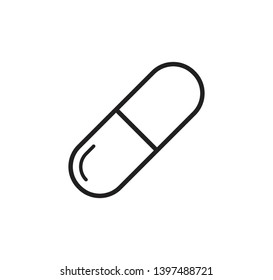 Pill capsule icon vector illustration