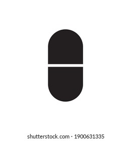 Icono de la cápsula Pill ilustración vectorial estilo plano
