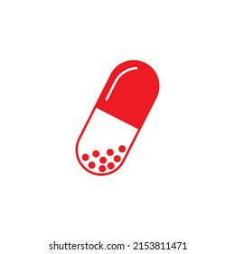 Pillenkapsel Symbol Vektorgrafik flach