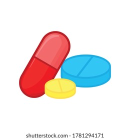 Pille und Kapsel Symbol. Pille und Kapsel, Vektorgrafik einzeln. Medizinisches und pharmazeutisches Design-Element, Arzneimittelsymbol