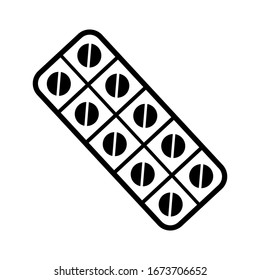 Icono de cápsula Pill vector Signo y símbolos