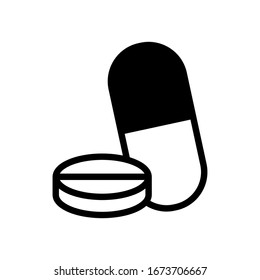 Icono de cápsula Pill vector Signo y símbolos