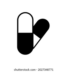 Symbole für Pille und Kapseln, Vektorelemente für Infografiken