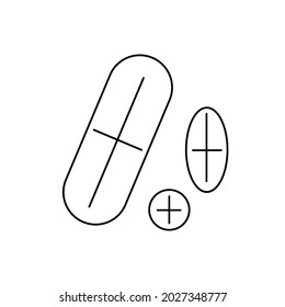 Pill and capsule icons symbol vector elements for infographic web