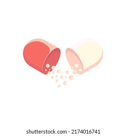 Pill Capsule Medicine Healthy Care simple isolated vector logo design