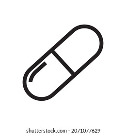 pill, capsule medicine icon symbol