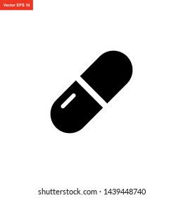 pill, capsule medicine icon vector
