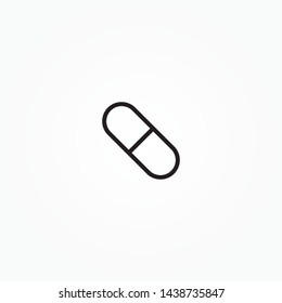 pill capsule outline single icon design