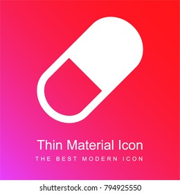Pill capsule red and pink gradient material white icon minimal design