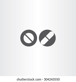 pill and capsule vector black icon element tablet