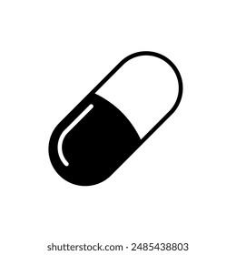 pill, capsule - vector icon