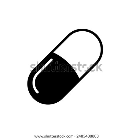 pill, capsule - vector icon