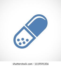 Pill capsule vector icon illustration isolated on white background