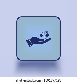 pill capsule vector icon, medicine icon.