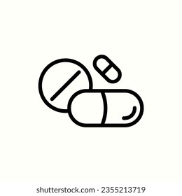 icono de píldoras y capsulas, icono de farmacia aislada en fondo claro, perfecto para sitio web, blog, logo, diseño gráfico, medios sociales, UI, aplicación móvil